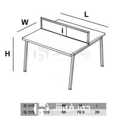ابعاد-میز-گروهی-G115
