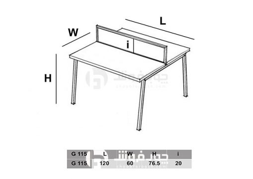 ابعاد-میز-گروهی-G115