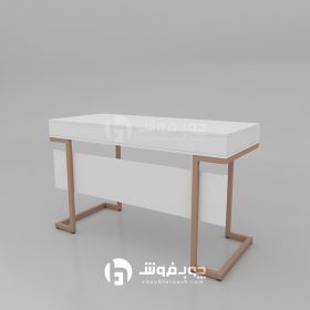 میز اداری پایه فلزی سفید