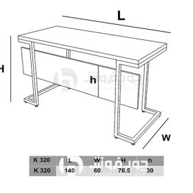 ابعاد میز تحریر پایه فلزی