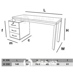 ابعاد-میز-کار-اداری-مدرن-K330