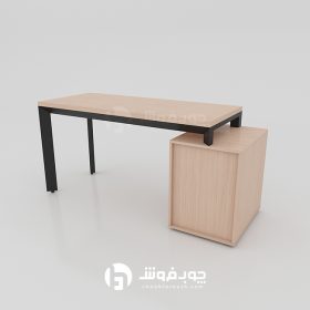 میز اداری مینیمال پایه فلزی - میز ادری - چوب فروش