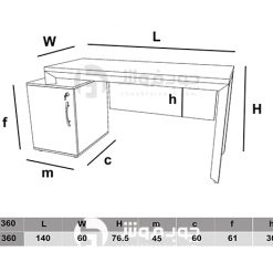 اندازه-میز-تحریر-مهندسی-k360