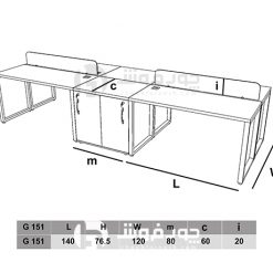اندازه-میز-کار-اشتراکی-g151