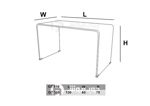 ابعاد-میز-اداری-شیشه-ای-مدرن-gt110