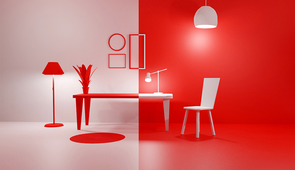 رنگ قرمز - کاربرد رنگ در طراحی داخلی