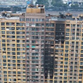 آتش‌سوزی آپارتمان مسکونی در چین