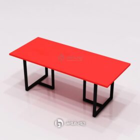 میز کنفرانس پایه فلزی قرمز