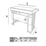 ابعاد-میز-K220