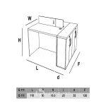 میزکارمندی گروهی مدل G111-ابعاد