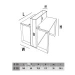 میز کار گروهی مدرن مدل G133-ابعاد