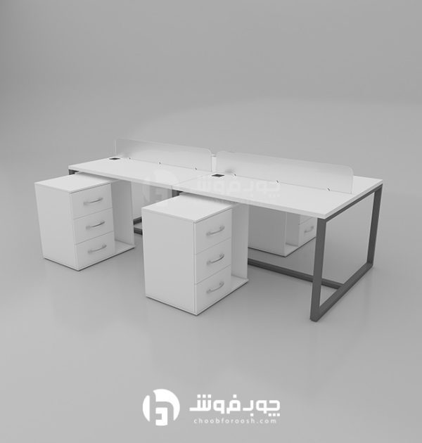 میز-گروهی-کشودار-پایه-فلزی-G122