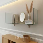 شلف دیواری شیشه ای یو شکل