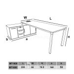 Modern-and-special-management-desk-model-MT1600-wireframe