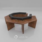 Modern conference table for 7 people, model C0014-4