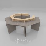 Modern conference table for 7 people, model C0014-3