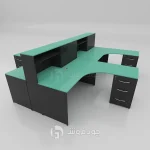 میز کار گروهی کاربردی مدل G162-فیروزه ای