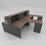میز کار گروهی کاربردی مدل G162-گردویی