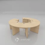 میز کنفرانس دایره ای مدل C0016-بیازمش