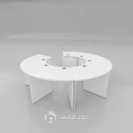 میز کنفرانس دایره ای مدل C0016-سفید