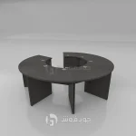 میز کنفرانس دایره ای مدل C0016-مشکی