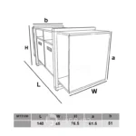 ابعاد کردنزا میز مدیریت مینیمال مدل MT2100