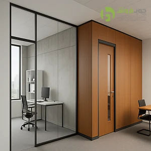 تفاوت پارتیشن اداری شیشه‌ای با ام‌دی‌اف در طراحی داخلی