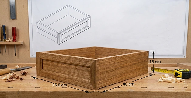 ابعاد جعبه کشو