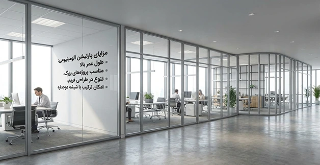 مزایای پارتیشن آلومینیومی