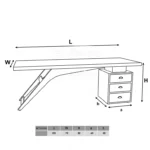 میز مدیریت خاص مدل MT2500-ابعاد